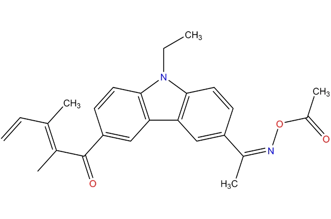 [1-[9-этил-6-(2-метилбензоил) carbazol-3-yl] этилиденамино] ацетат